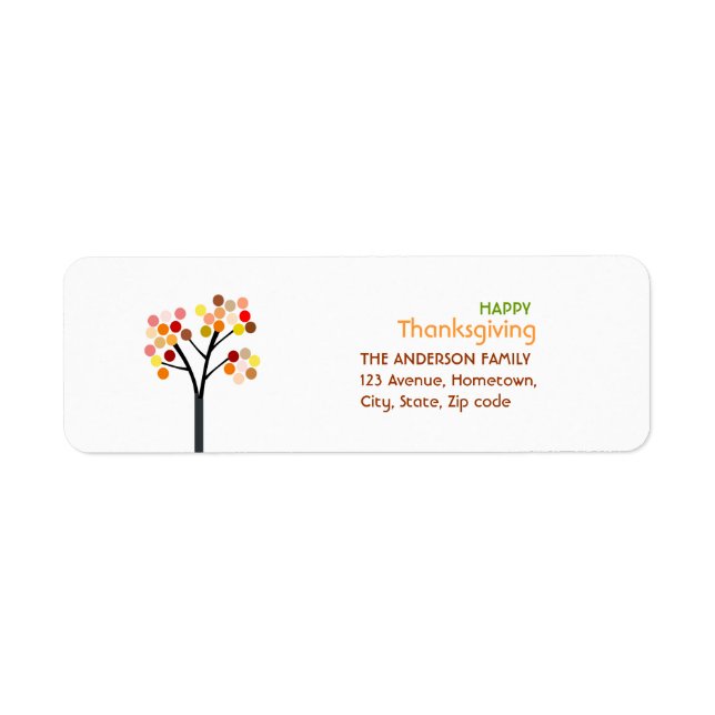 Thanksgiving Autumn Tree (Front)