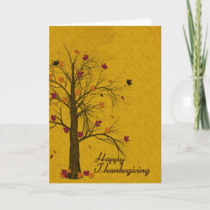 Thanksgiving Autumn Tree Holiday Card