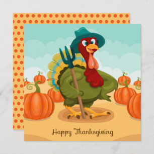 Thanksgiving Autumn Turkey Greeting Card