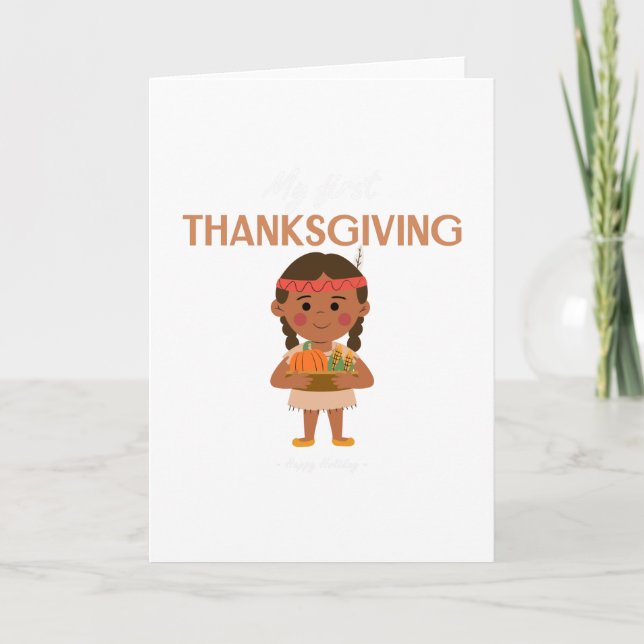 Thanksgiving Baby Clothes Toddler Boys Girls My Card (Front)