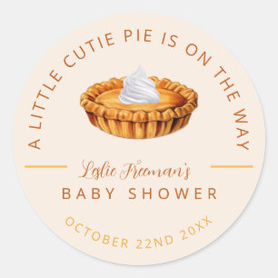 Thanksgiving Baby Shower Cutie Pie Favour Sticker