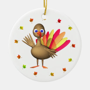Thanksgiving Baby Turkey Ceramic Tree Decoration