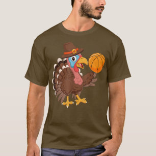 Thanksgiving Basketball Turkey Thanksgiving Baske T-Shirt