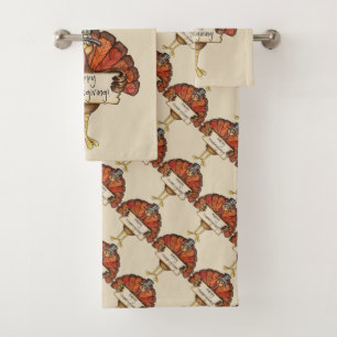 Thanksgiving Bath Towel Set