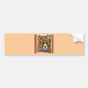 THANKSGIVING BEAGLE BUMPER STICKER