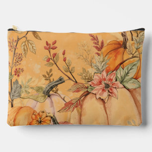 Thanksgiving, Beautiful Pumpkins Harvest Pattern Accessory Pouch
