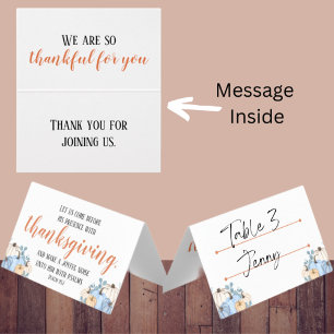 Thanksgiving Bible Verse Pumpkin Table Number
