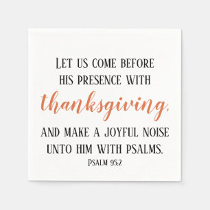 Thanksgiving Bible Verse Script Napkin