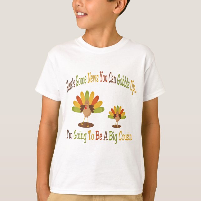 Thanksgiving Big Cousin Announcement Shirt (Front)