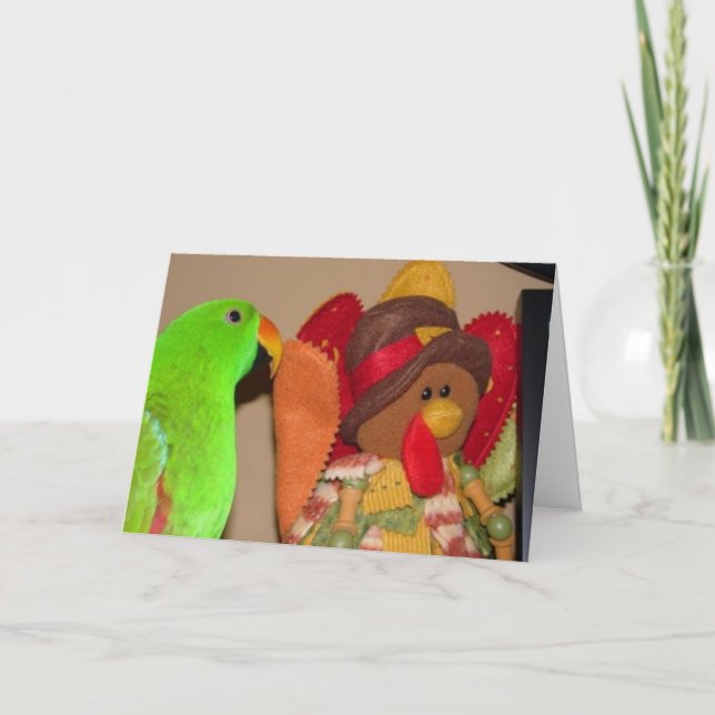 Thanksgiving Birds Holiday Card (Front)