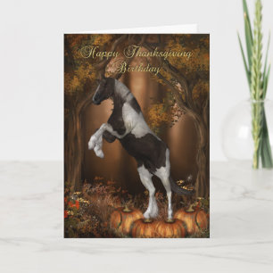 Thanksgiving Birthday Card, Happy Thanksgiving Bir Holiday Card