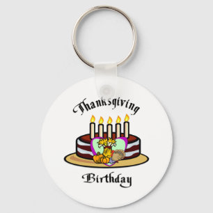 Thanksgiving Birthday Key Ring