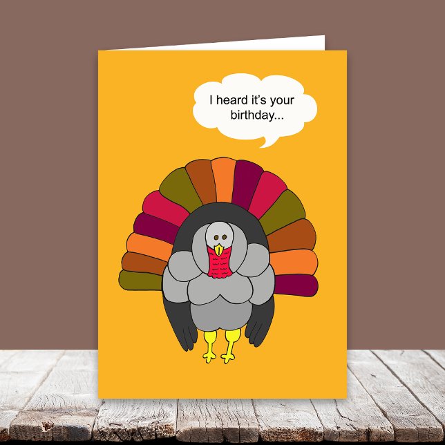 Thanksgiving Birthday -- Turkey Holiday Card (Creator Uploaded)
