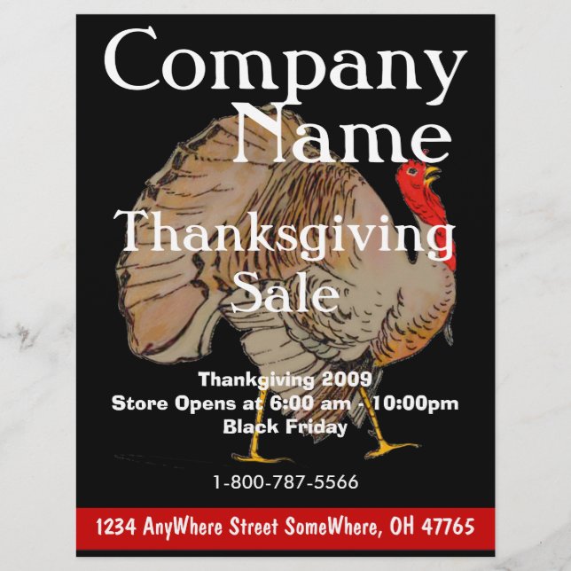 ThanksGiving Black Friday Sale Flyer (Front)