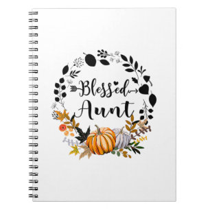 Thanksgiving Blessed Aunt Pumpkin Thanksgiving Notebook