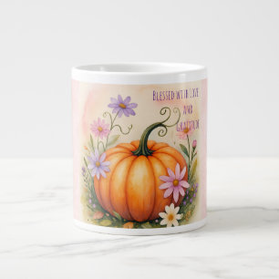 Thanksgiving, Blessed with Love and Gratitude Large Coffee Mug
