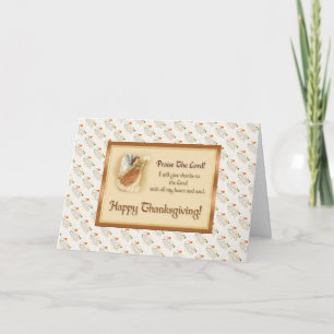 Thanksgiving Blessing Greeting Card with Quote