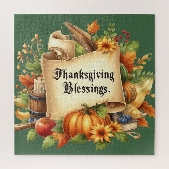 Thanksgiving Blessing Jigsaw Puzzle (Vertical)