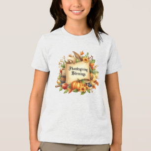 Thanksgiving Blessing T-Shirt Tri-Blend Shirt