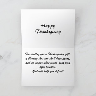 THANKSGIVING BLESSINGS ACROSS THE MILES card