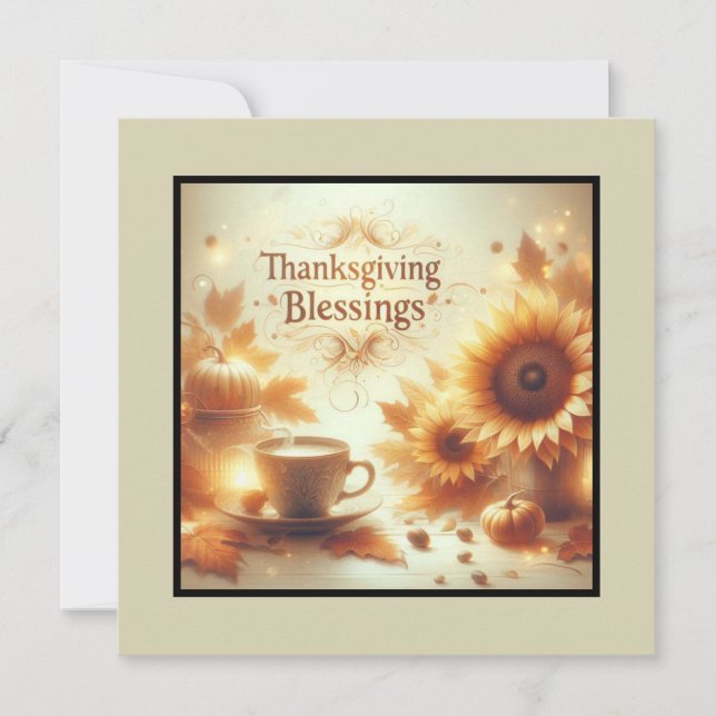 Thanksgiving Blessings  Card (Front)