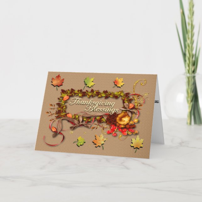 Thanksgiving Blessings Card (Front)