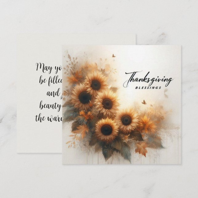 Thanksgiving Blessings Card (Front/Back)