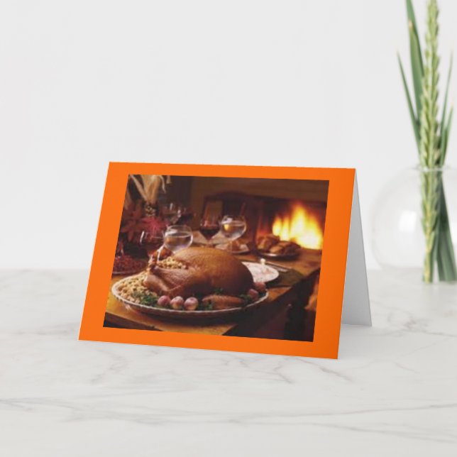Thanksgiving Blessings Holiday Card (Front)