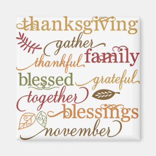 Thanksgiving Blessings Magnet