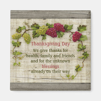 Thanksgiving Blessings Motto Magnet