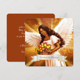 Thanksgiving Blessings. Religious Flat Card