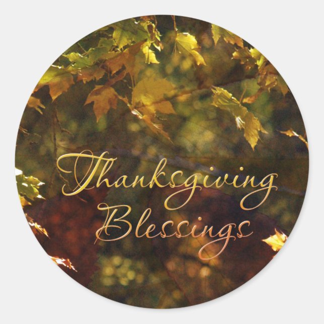 Thanksgiving Blessings Stickers (Front)