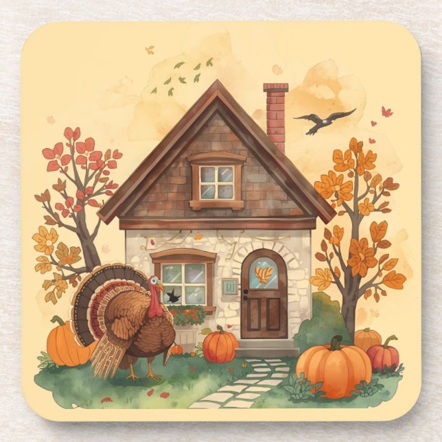 Thanksgiving Bliss and the Country Home Coaster (Front)