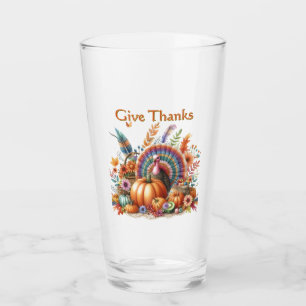 Thanksgiving Boho Turkey Pint Glass