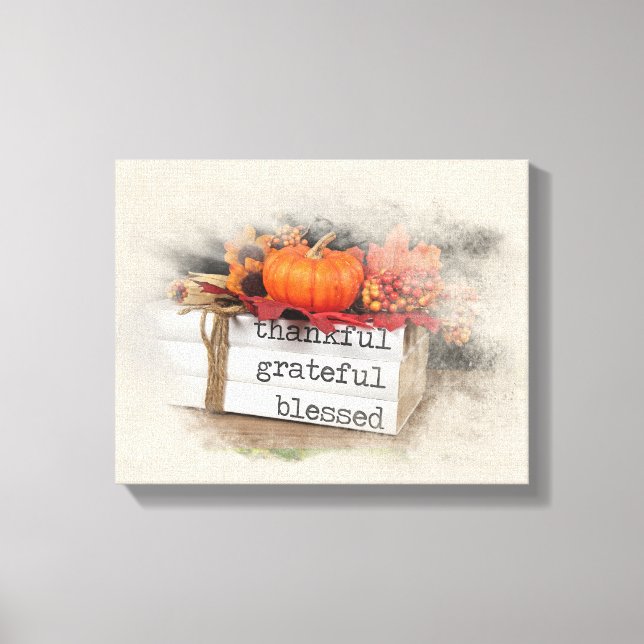 Thanksgiving Books Canvas Print (Front)