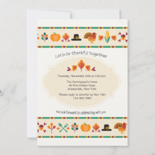 Thanksgiving Border Invitation