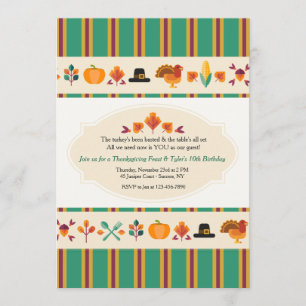 Thanksgiving Borders Invitation