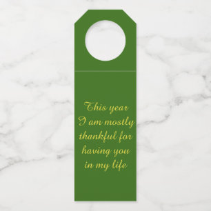 Thanksgiving - Bottle Hanger Tags