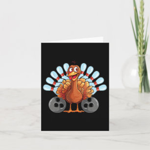 Thanksgiving Bowl Bowler Strike Pin Sport Turkey B Card