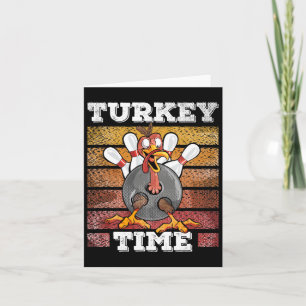 Thanksgiving Bowl Bowler Strike Pin Sport Turkey B Card