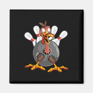 Thanksgiving Bowl Bowler Strike Pin Sport Turkey B Magnet