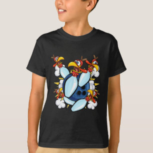 Thanksgiving Bowl Bowler Strike Pin Sport Turkey B T-Shirt