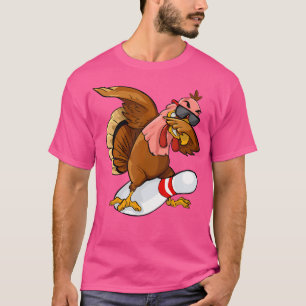 Thanksgiving Bowl Bowler Strike Pin Sport Turkey B T-Shirt