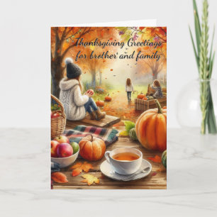 Thanksgiving Brother & Family Holiday Card