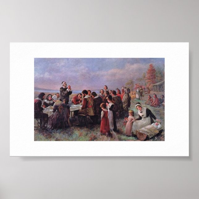 Thanksgiving Brownscombe Vintage Poster (Front)