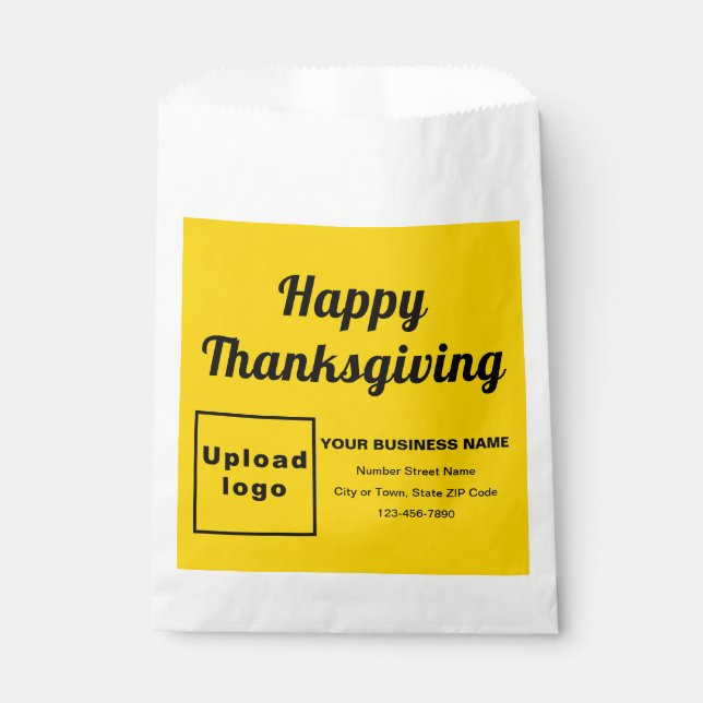 Thanksgiving Business Yellow Background Paper Bag (Front)