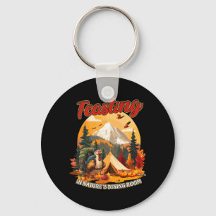 Thanksgiving Camping Turkey Hiking Lover Key Ring