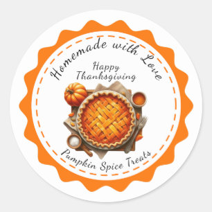 Thanksgiving Canada   Pumpkin Pie Delight  Classic Round Sticker
