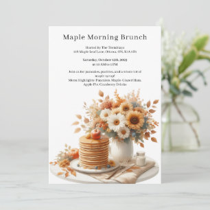 Thanksgiving Canada Style Maple Morning Brunch Invitation