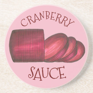 Thanksgiving Canned Jellied Cranberry Sauce Food Coaster